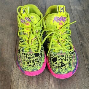 Puma Kids Lime Green and Hot Pink Sneakers